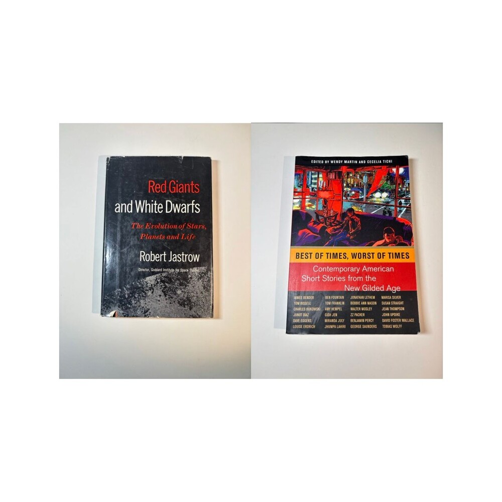 Lot of 2 books: Short Stories, Red Giants & White Dwarfs (1st ed)